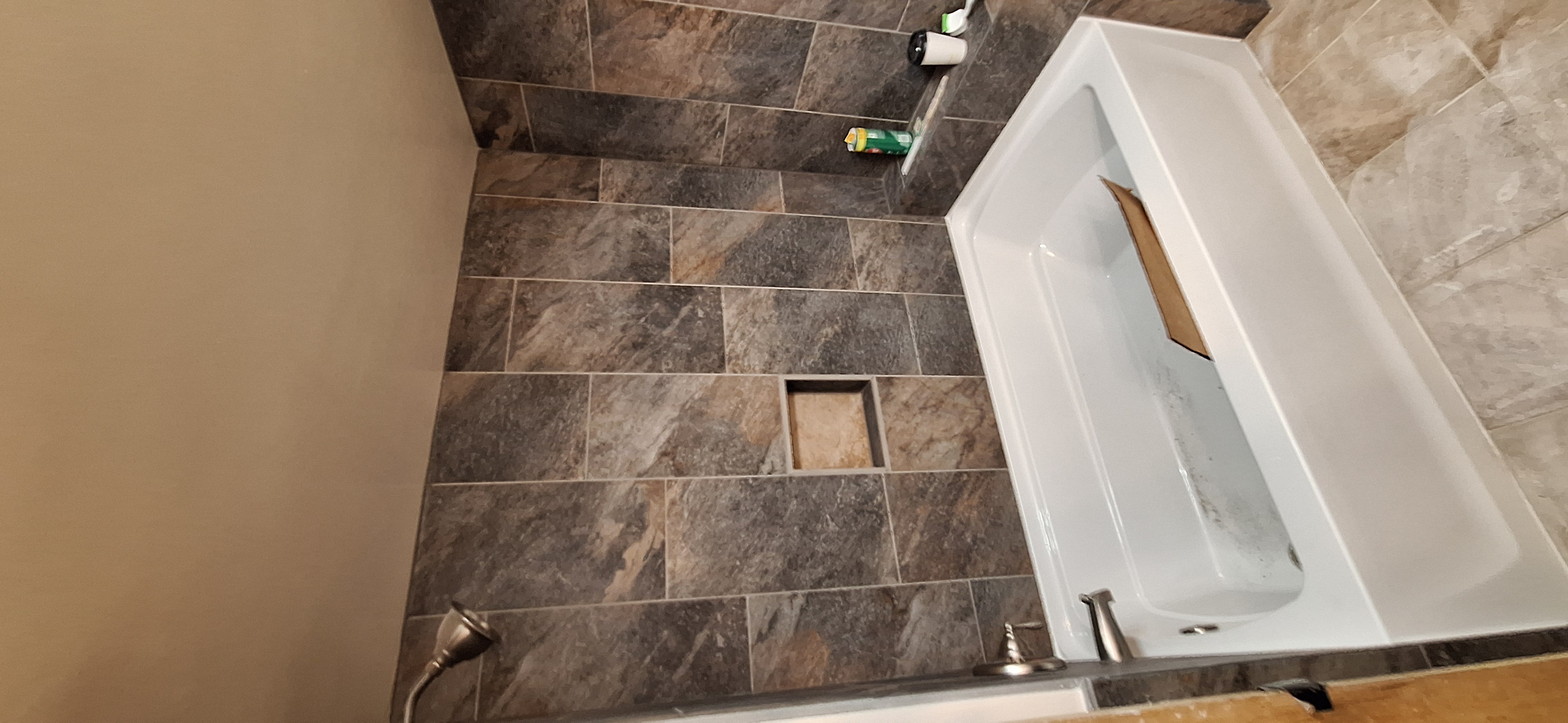 Tub Tile Surround Installed