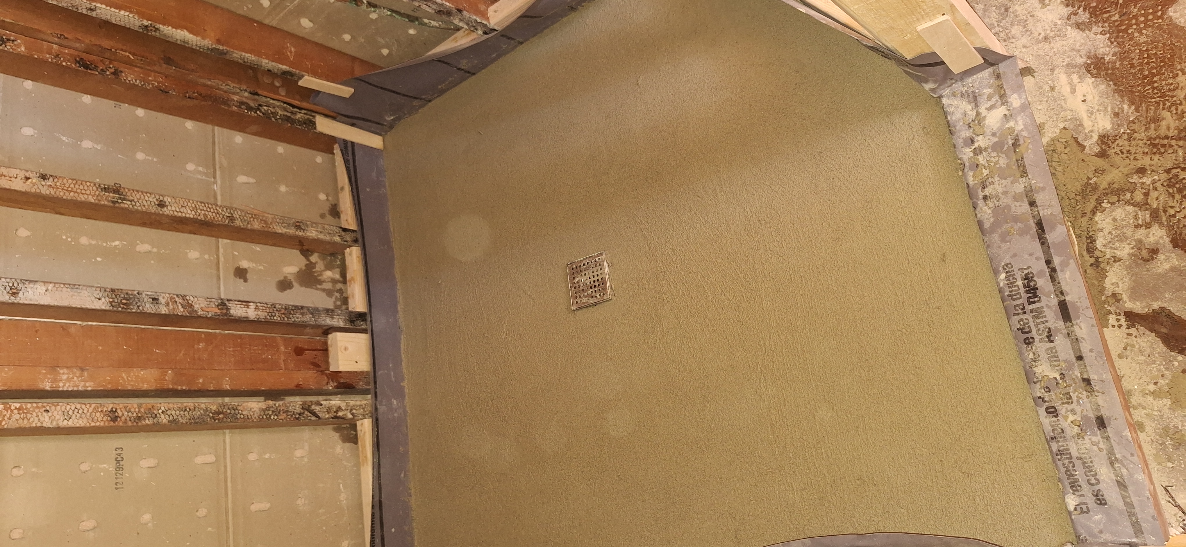 Master Shower Pan Ready for Tile