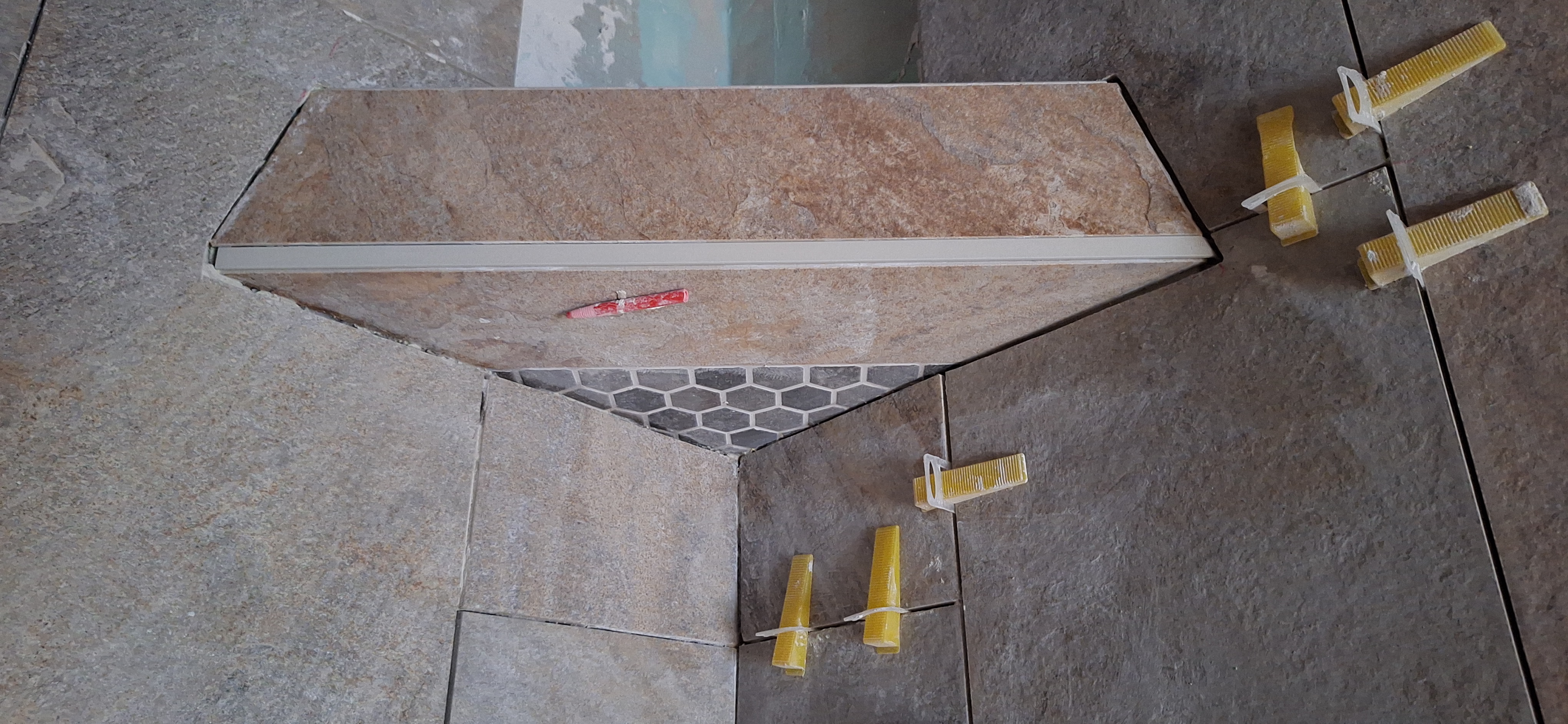 Custom Master Shower Bench Corner