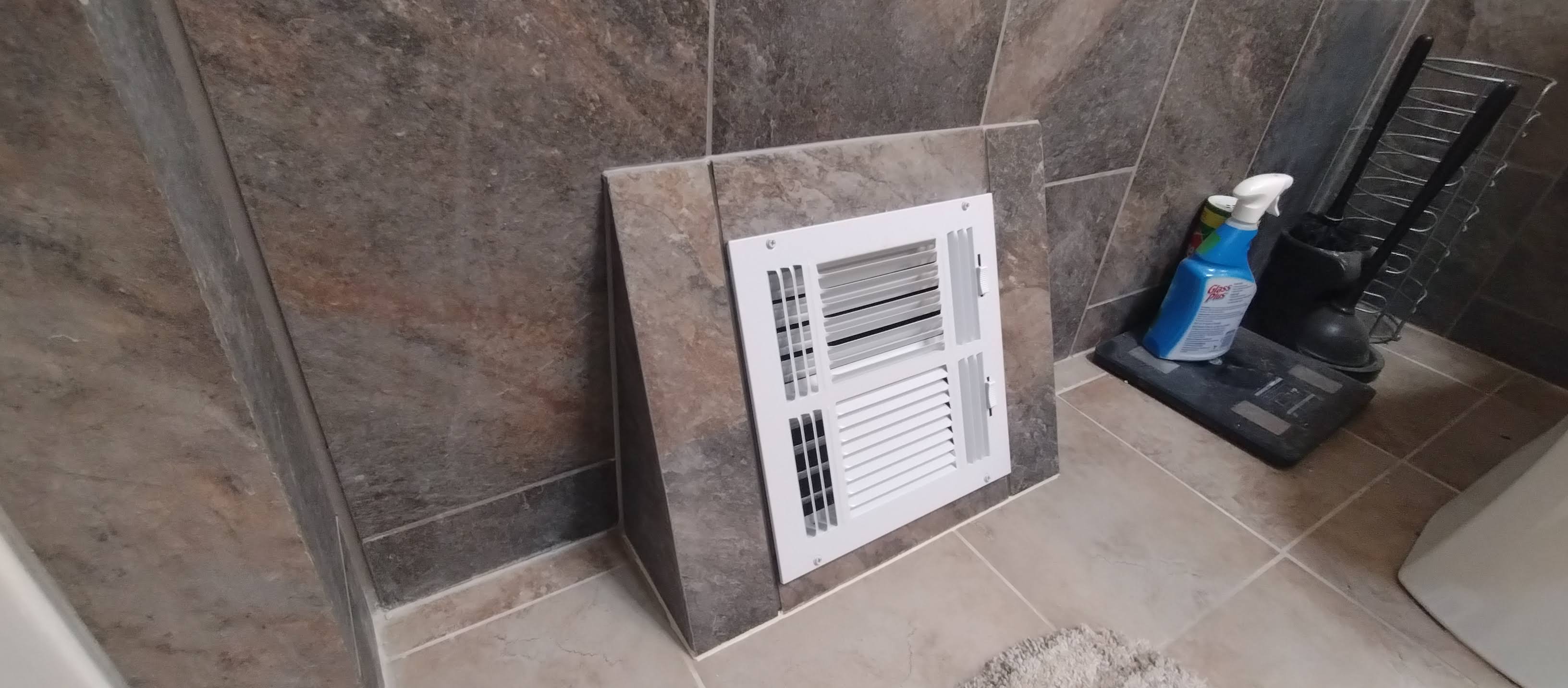 Guest Bathroom Custom Tile Air Conditioning Register