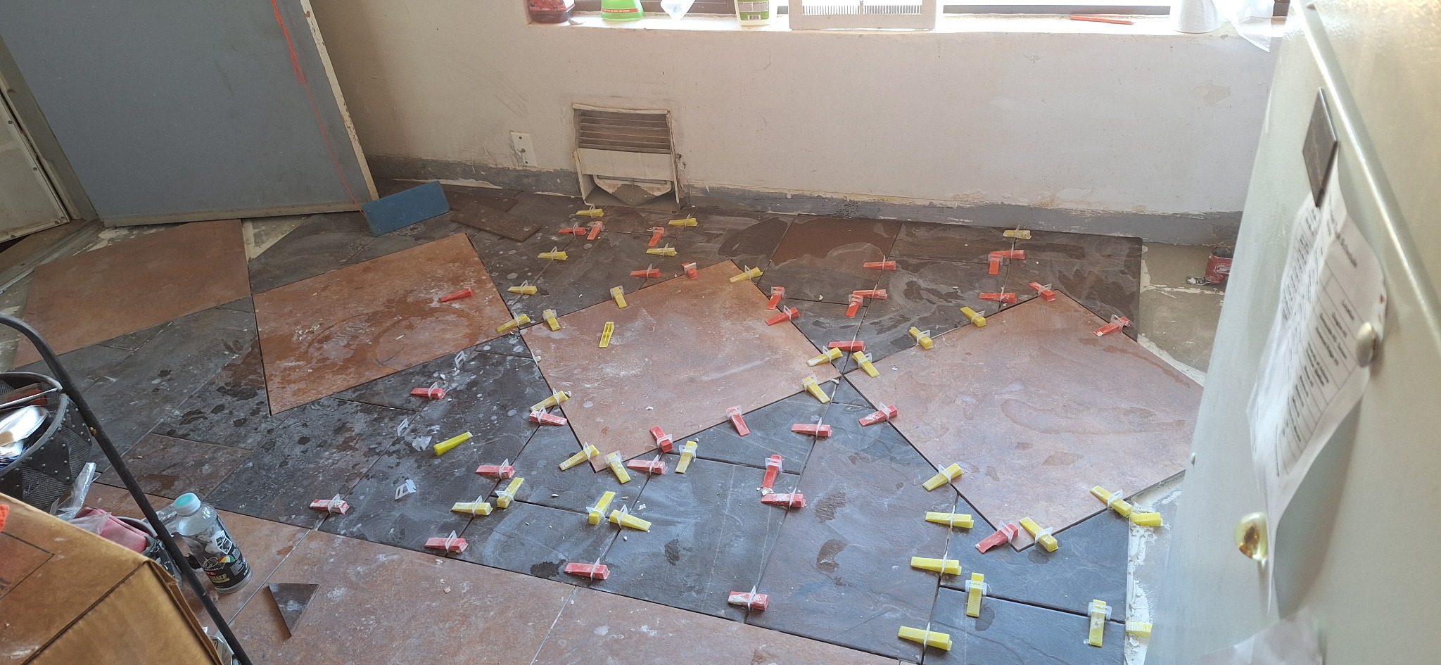 Floor layout and leveling process